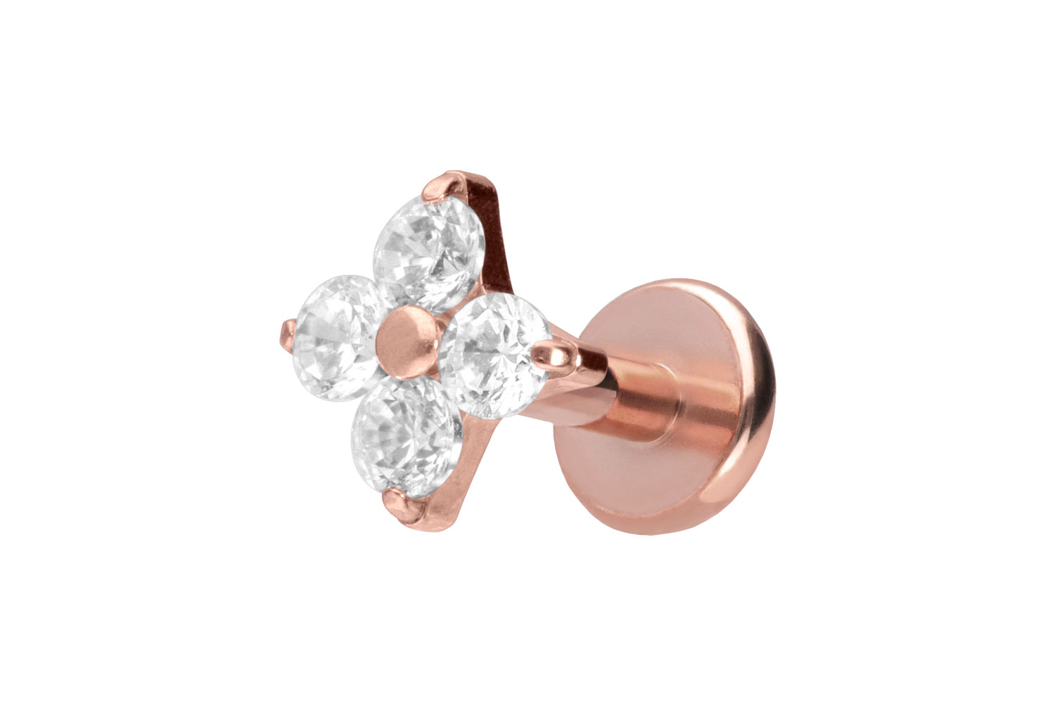Titan Labret mit Push Fit KRISTALLBLUME